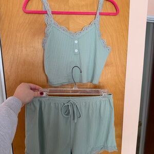 2-Piece Teal Pajama Set, Size M-L